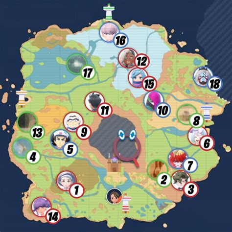 Gym Leader Order, Map, and Levels 